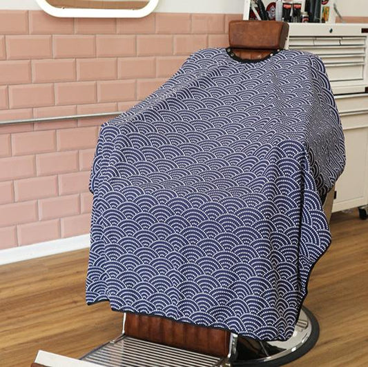 Cape Gang - Asian Waves Barber Gown - Blue and White