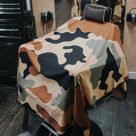 Cape Gang - Camo Barbers Gown - Black, Green and Brown