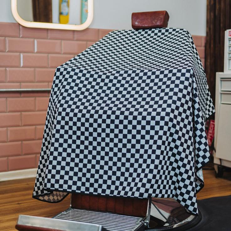 Cape Gang - Checkerboard Barber Gown - White and Black