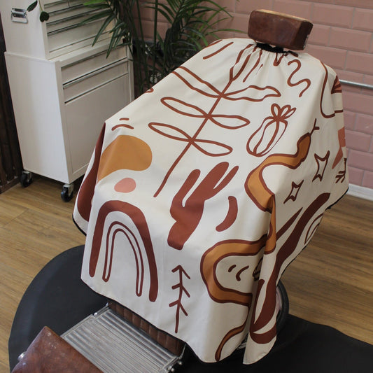 Cape Gang - Folklore Barbers Gown - Brown and Cream