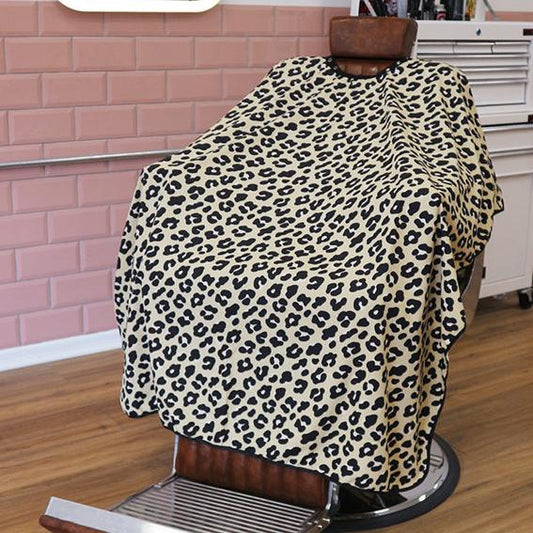 Cape Gang - Leopard Print Barber Gown - Brown and Black