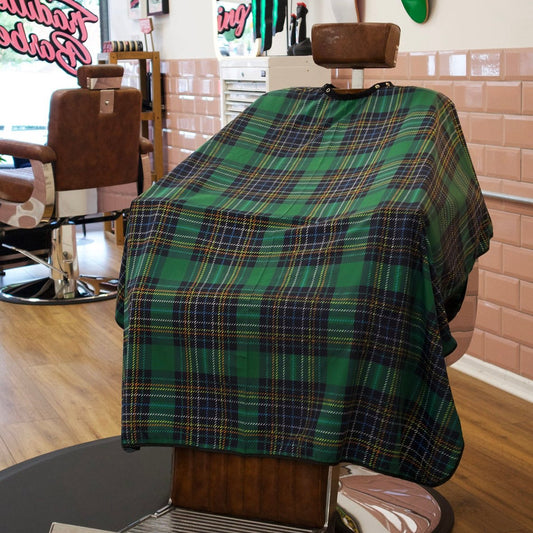 Cape Gang - Tartan Barber Cape - Green