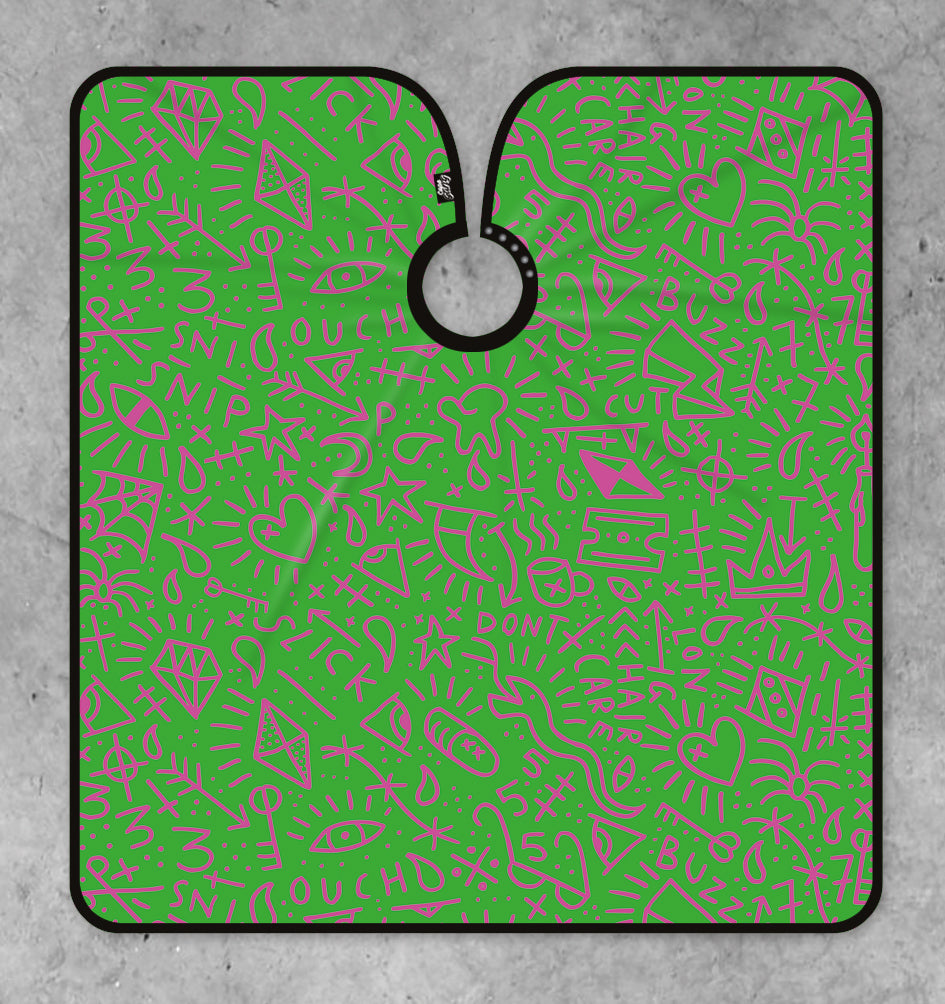 GREEN PRISON STYLE TATTOO COLLAB CAPE